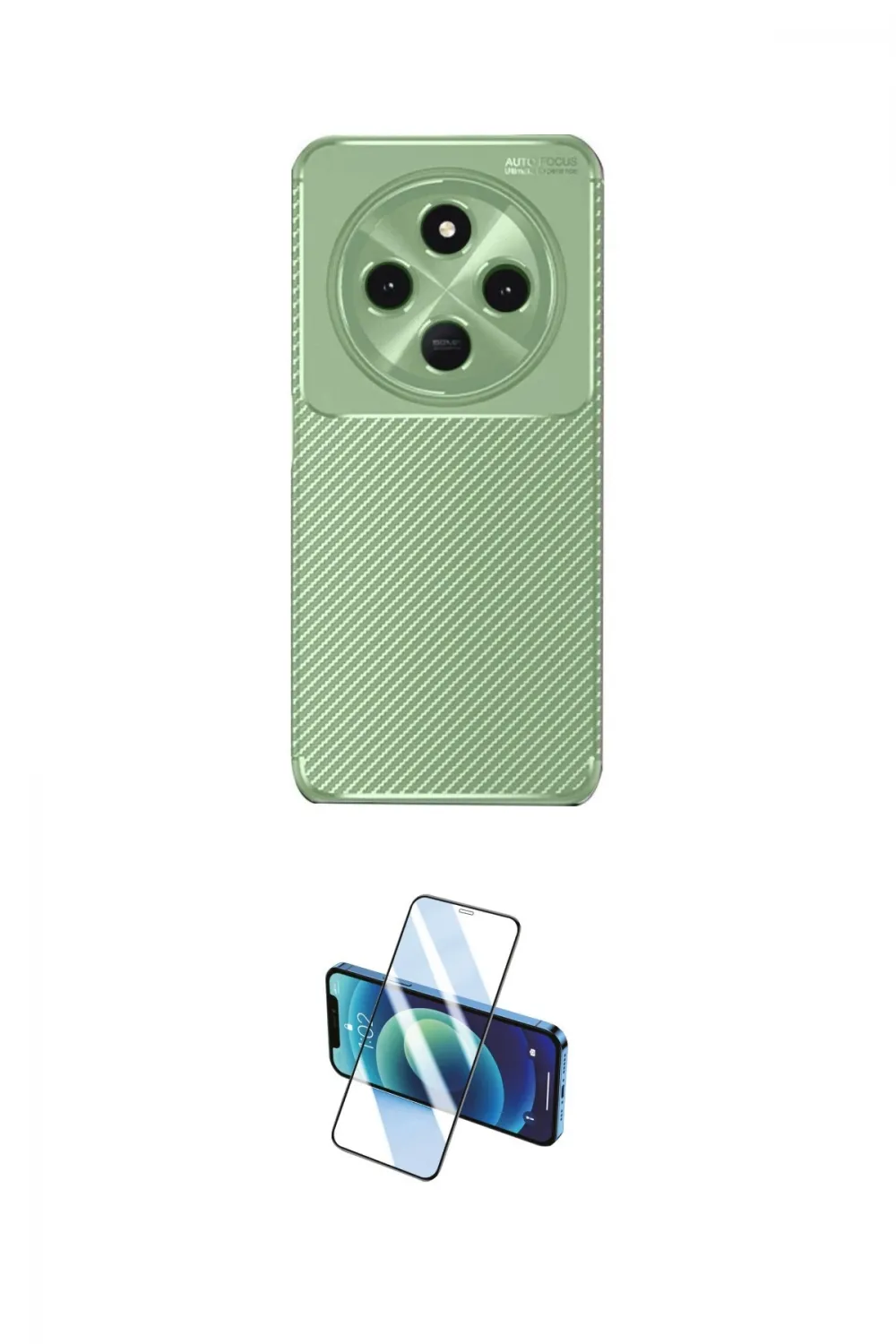 ieg™ Redmi 14C Kılıf Eksen Form Prime - Siyah 3D Antistatik Seramik Nano Ekran Koruyucu