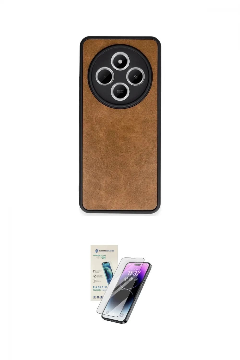 ieg™ Redmi 14C Kılıf Kıvılcım Işık Serisi - Şeffaf Pasifik Cam Ekran Koruyucu