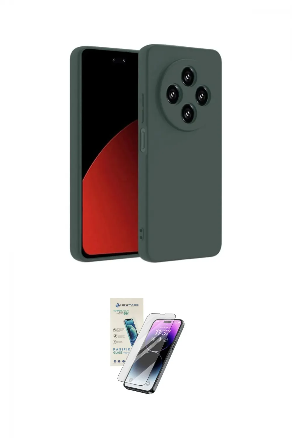 ieg™ Redmi 14C Kılıf Kozmos Yansıma Özel Seri - Şeffaf Pasifik Cam Ekran Koruyucu