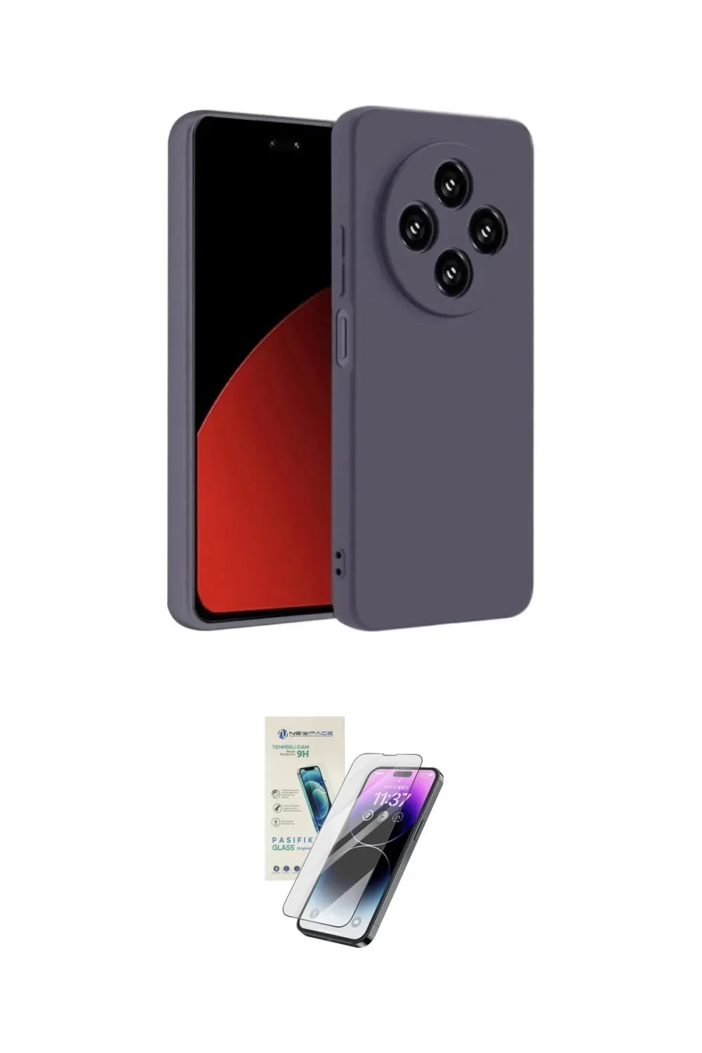 ieg™ Redmi 14C Kılıf Kozmos Yansıma Özel Seri - Şeffaf Pasifik Cam Ekran Koruyucu