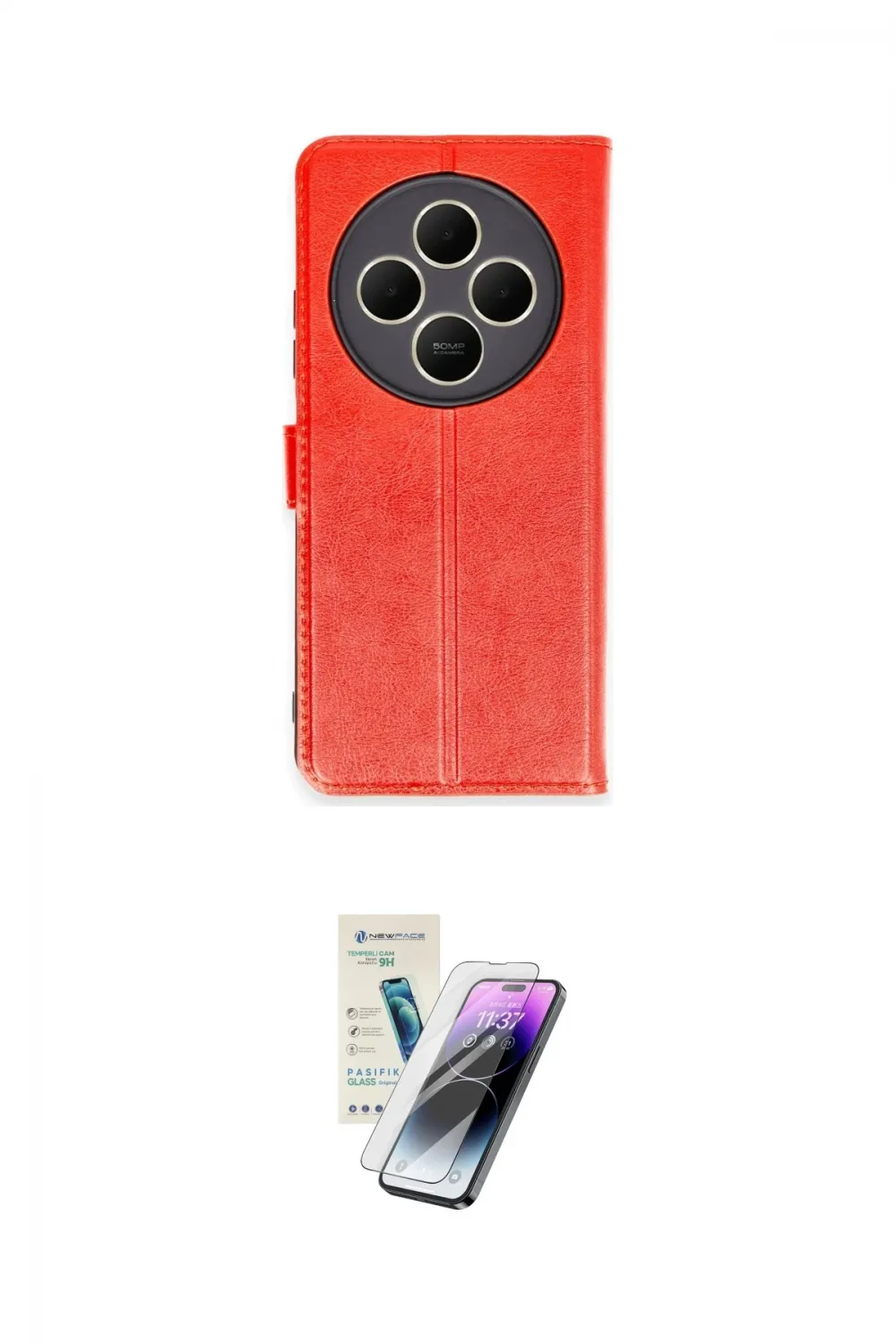 ieg™ Redmi 14C Kılıf Siluet Işık Serisi - Şeffaf Pasifik Cam Ekran Koruyucu