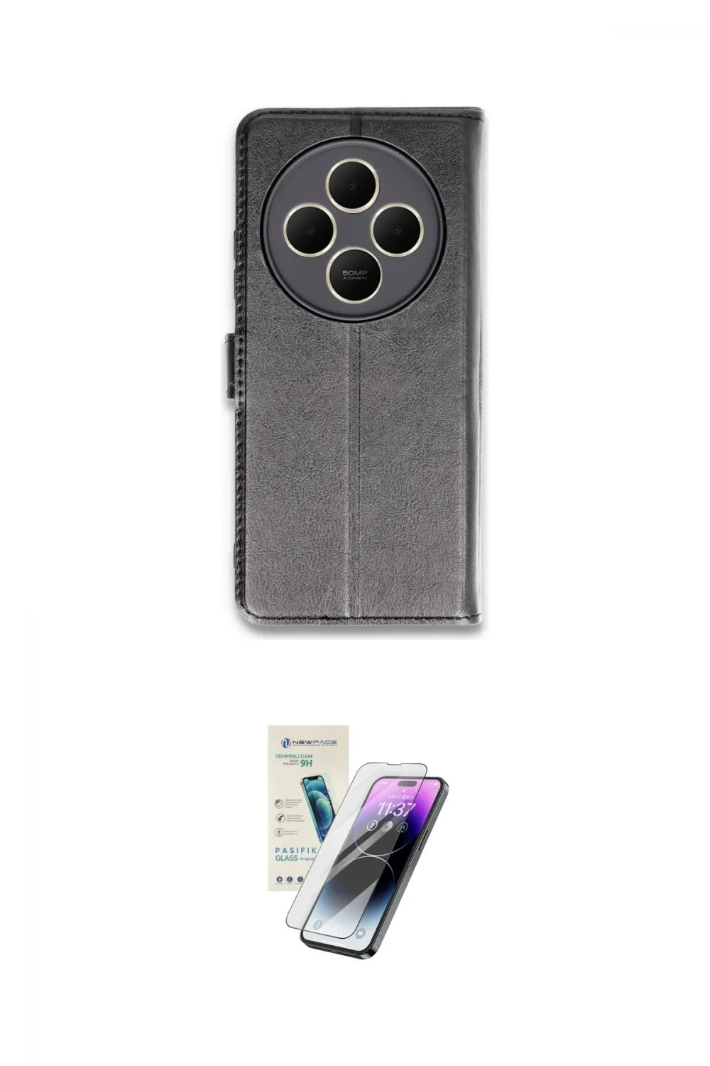 ieg™ Redmi 14C Kılıf Siluet Işık Serisi - Şeffaf Pasifik Cam Ekran Koruyucu