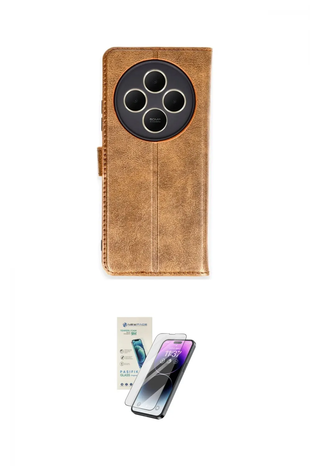 ieg™ Redmi 14C Kılıf Siluet Işık Serisi - Şeffaf Pasifik Cam Ekran Koruyucu