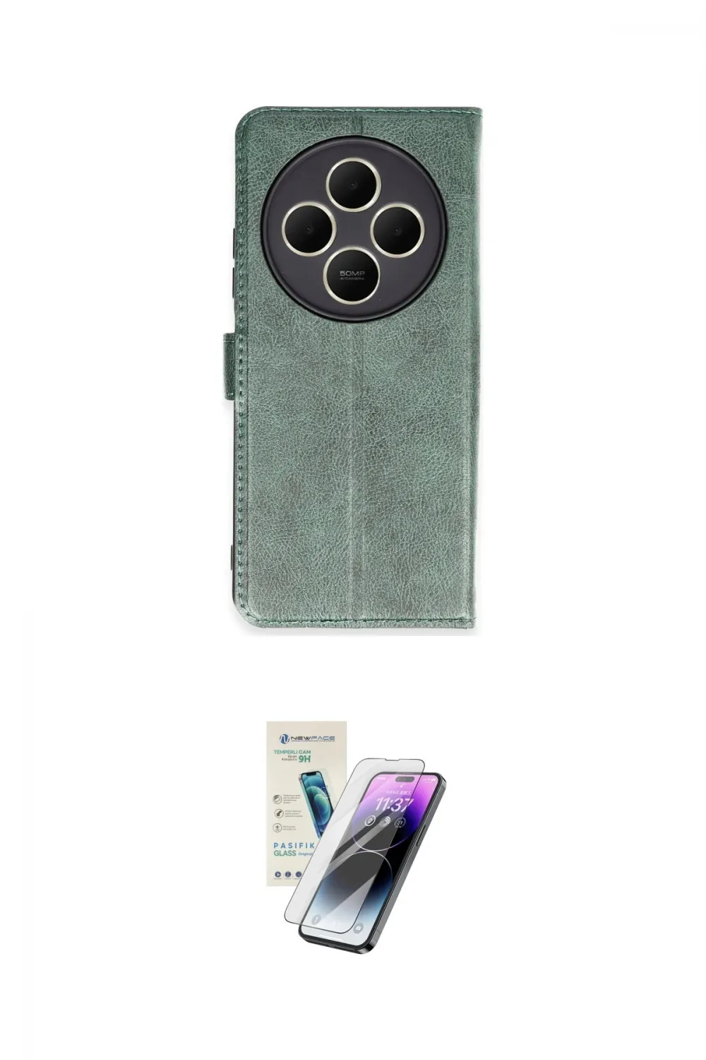 ieg™ Redmi 14C Kılıf Siluet Işık Serisi - Şeffaf Pasifik Cam Ekran Koruyucu