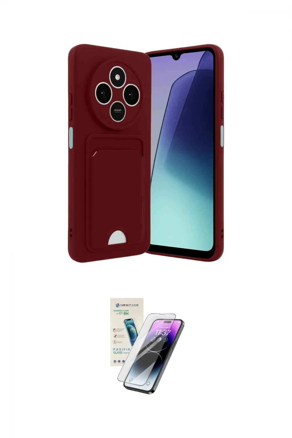 ieg™ Redmi 14C Kılıf Vadi Çizgi Prime - Şeffaf Pasifik Cam Ekran Koruyucu