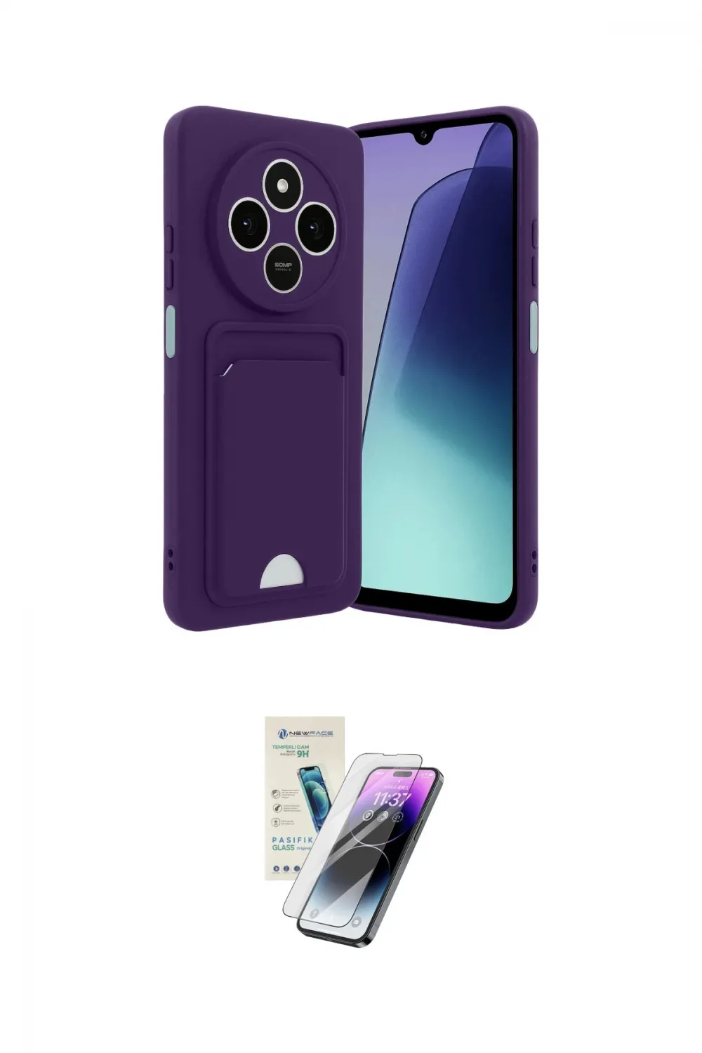 ieg™ Redmi 14C Kılıf Vadi Çizgi Prime - Şeffaf Pasifik Cam Ekran Koruyucu
