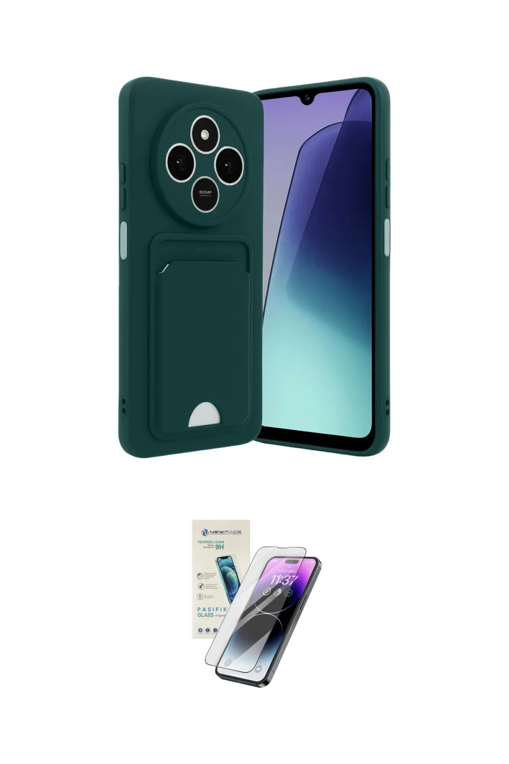 ieg™ Redmi 14C Kılıf Vadi Çizgi Prime - Şeffaf Pasifik Cam Ekran Koruyucu