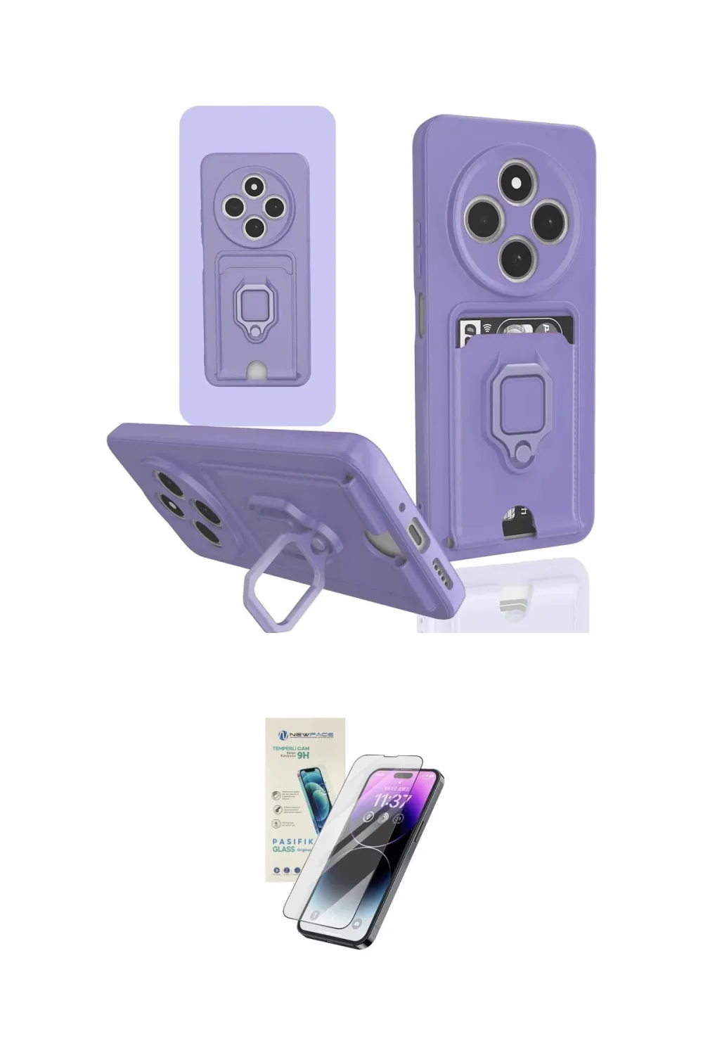 ieg™ Redmi 14C Kılıf Vadi Form Prime - Şeffaf Pasifik Cam Ekran Koruyucu