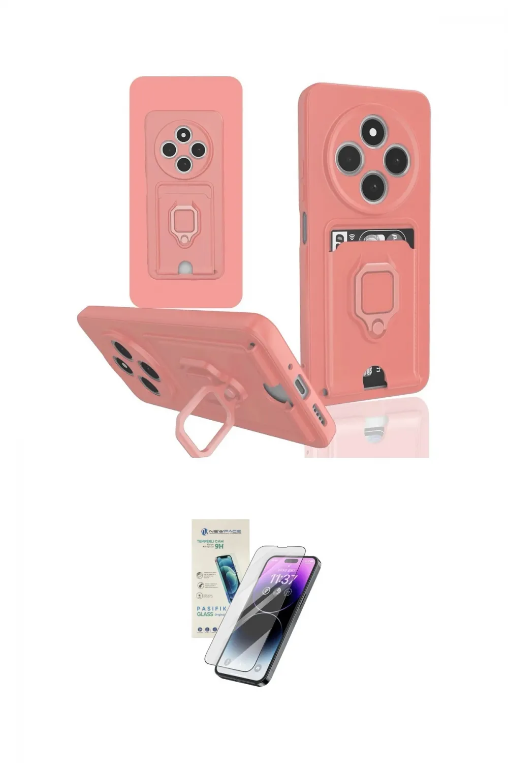 ieg™ Redmi 14C Kılıf Vadi Form Prime - Şeffaf Pasifik Cam Ekran Koruyucu