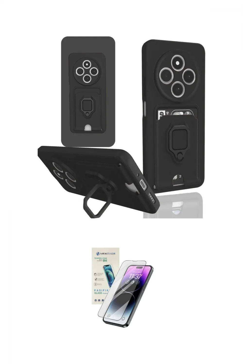 ieg™ Redmi 14C Kılıf Vadi Form Prime - Şeffaf Pasifik Cam Ekran Koruyucu