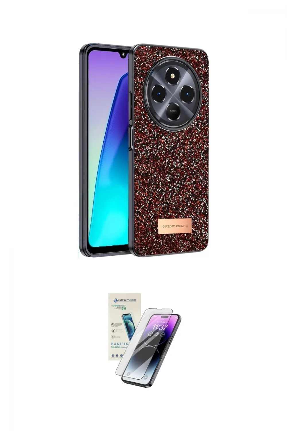 ieg™ Redmi 14C Kılıf Vadi Klasik Serisi - Şeffaf Pasifik Cam Ekran Koruyucu