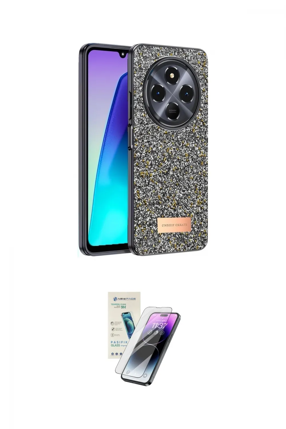 ieg™ Redmi 14C Kılıf Vadi Klasik Serisi - Şeffaf Pasifik Cam Ekran Koruyucu