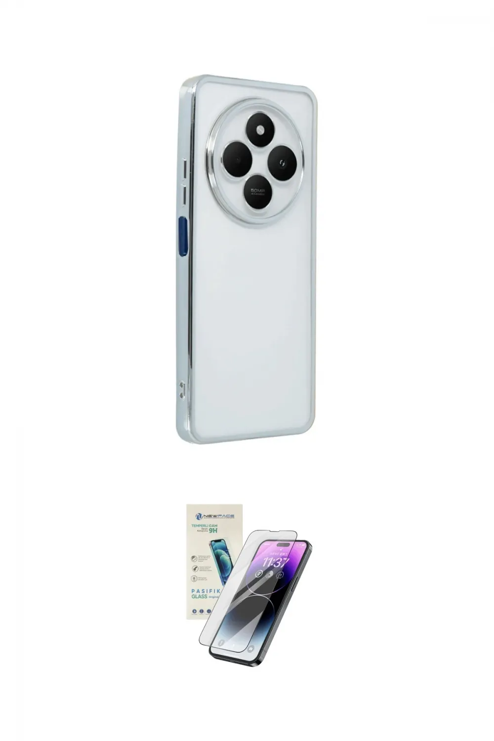 ieg™ Redmi 14C Kılıf Vadi Minimal - Şeffaf Pasifik Cam Ekran Koruyucu