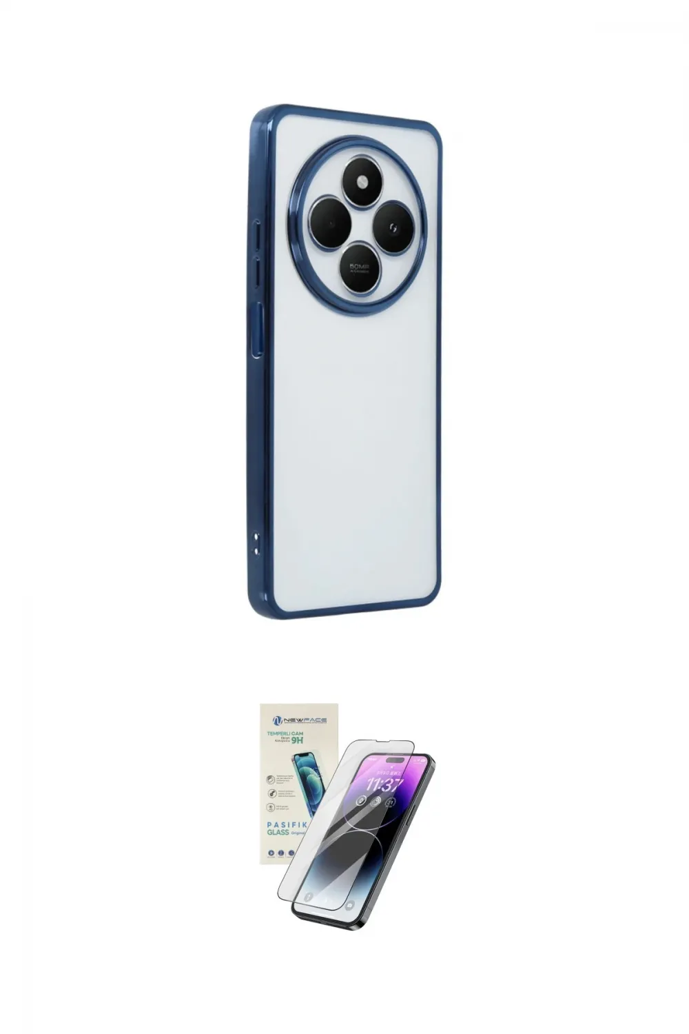 ieg™ Redmi 14C Kılıf Vadi Minimal - Şeffaf Pasifik Cam Ekran Koruyucu