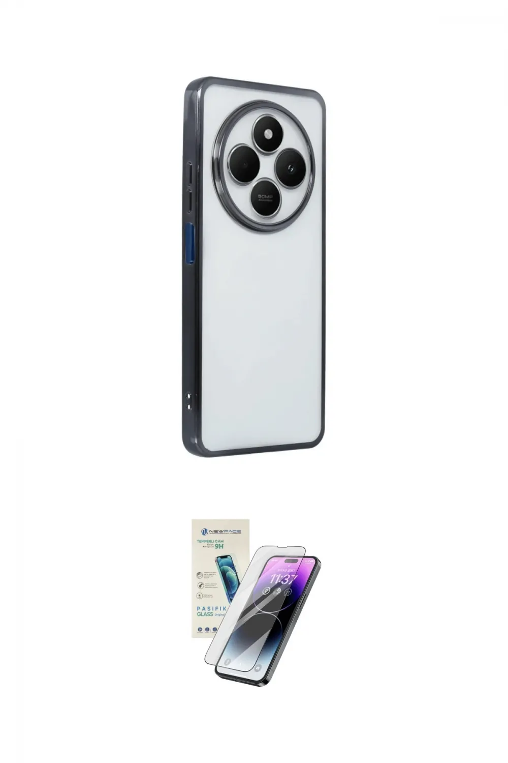 ieg™ Redmi 14C Kılıf Vadi Minimal - Şeffaf Pasifik Cam Ekran Koruyucu