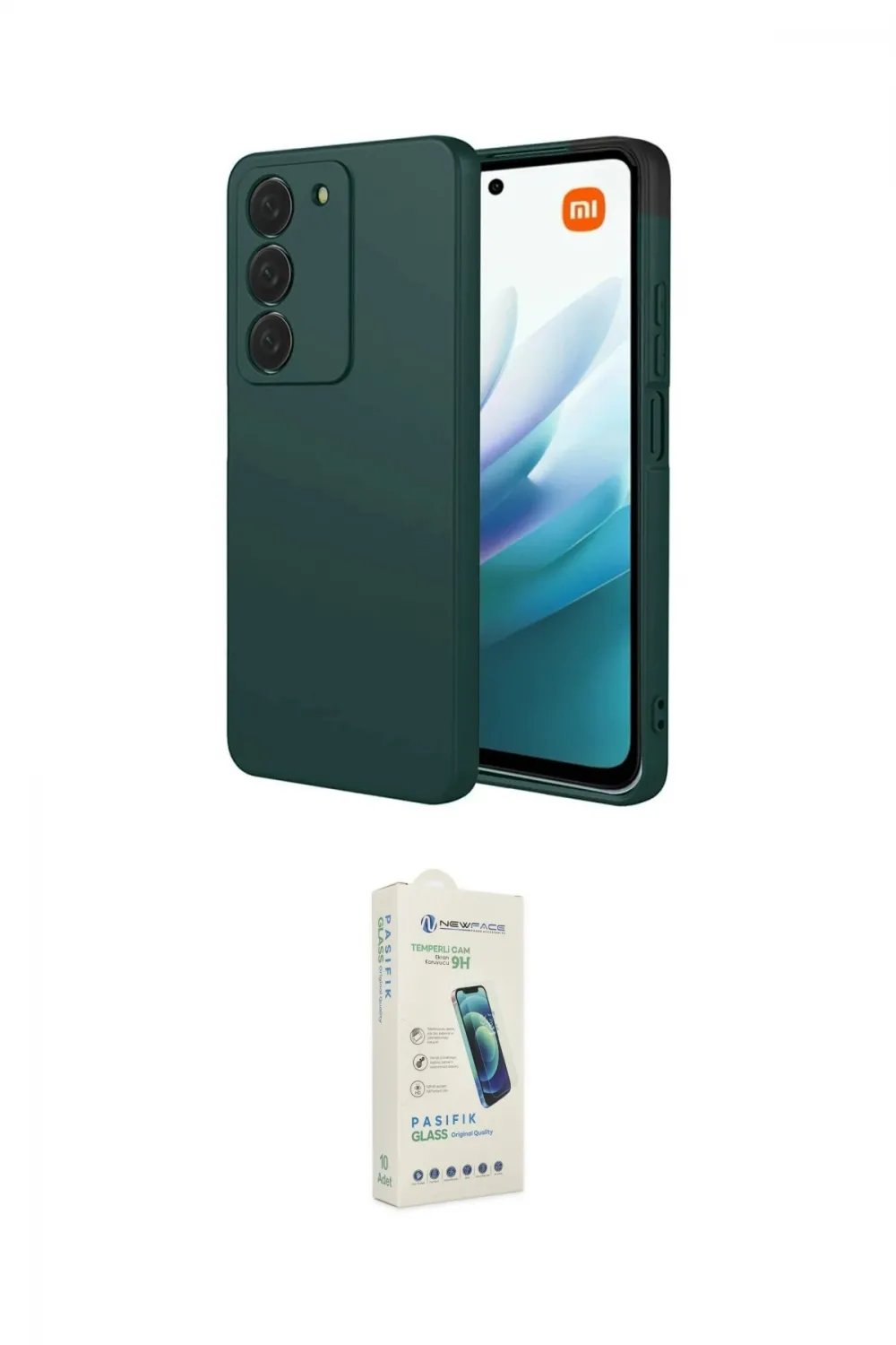 ieg™ Redmi 15 4G Kılıf Kozmos Yansıma Özel Seri - Şeffaf Pasifik Cam Ekran Koruyucu