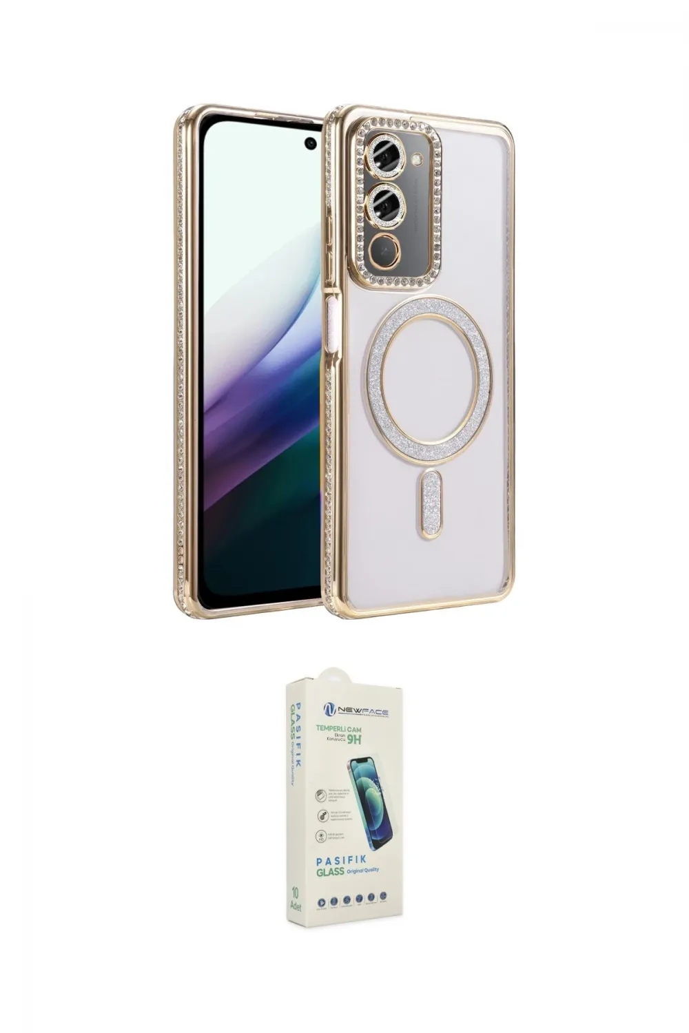 ieg™ Redmi 15 4G Kılıf Siluet Işık Serisi - Şeffaf Pasifik Cam Ekran Koruyucu
