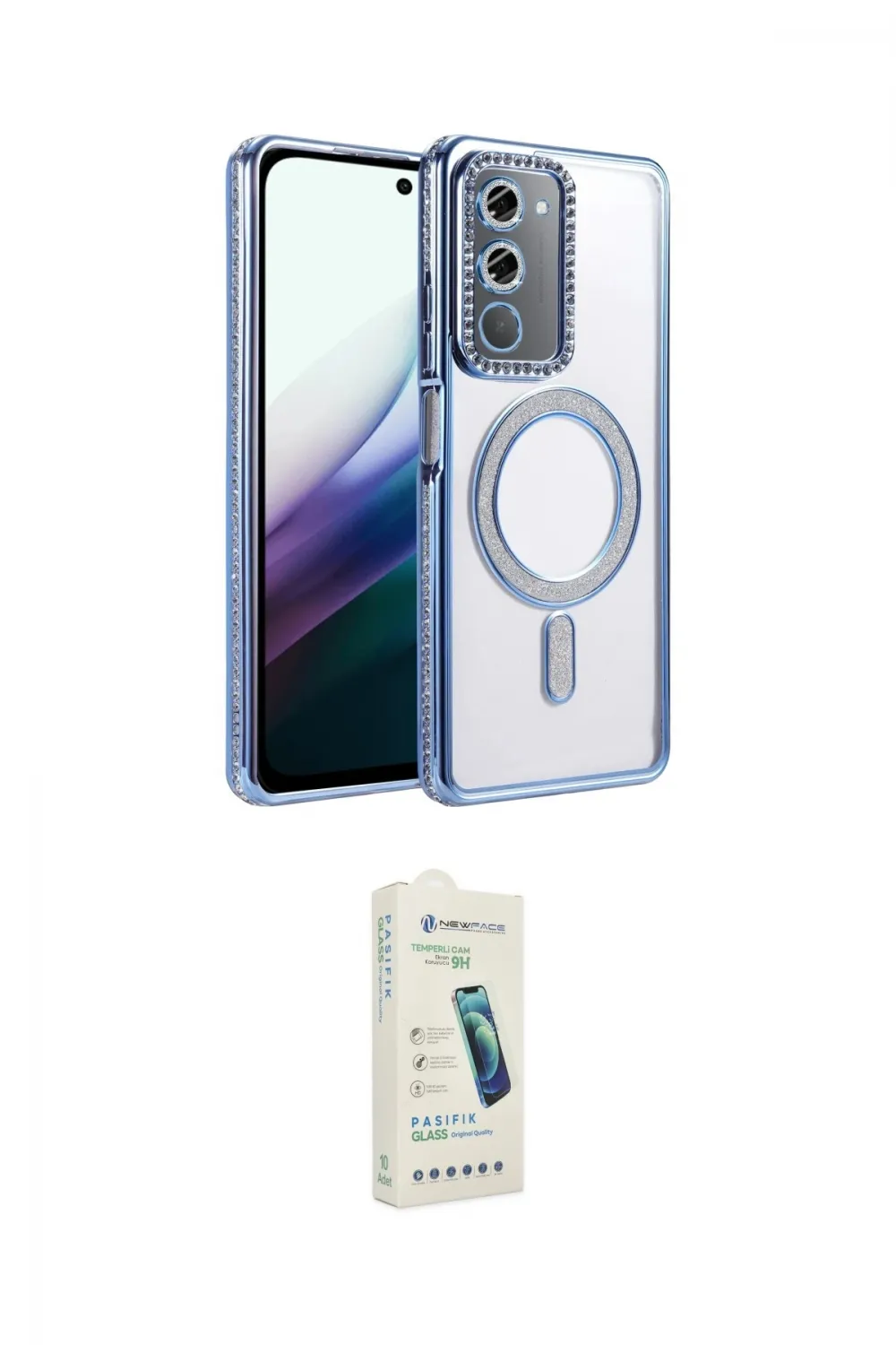 ieg™ Redmi 15 4G Kılıf Siluet Işık Serisi - Şeffaf Pasifik Cam Ekran Koruyucu