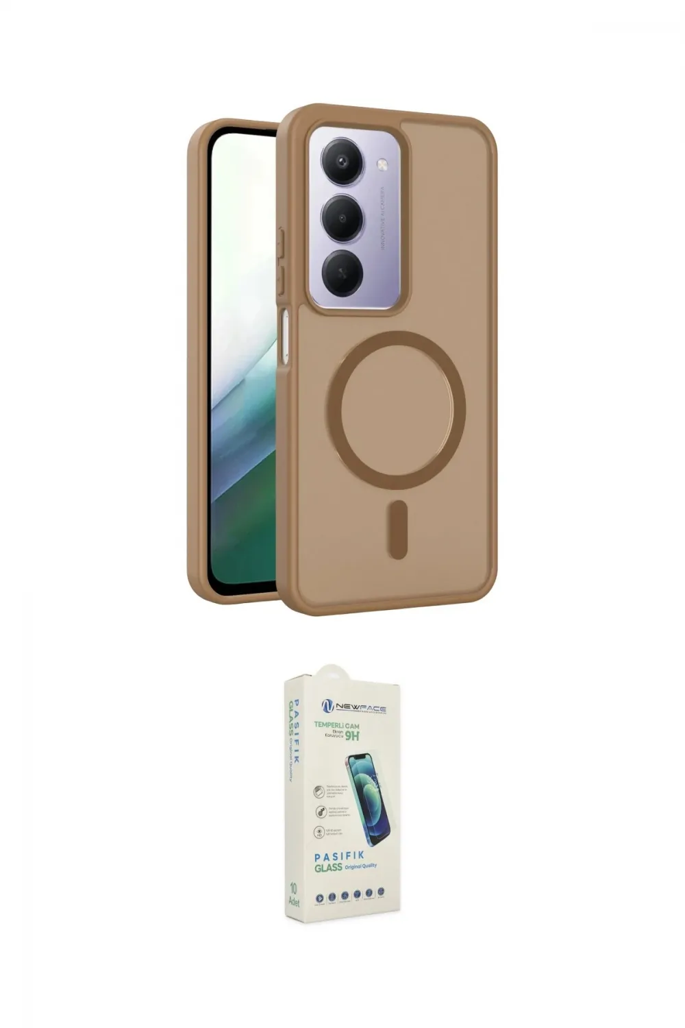 ieg™ Redmi 15 4G Kılıf Siluet Minimal Prime - Şeffaf Pasifik Cam Ekran Koruyucu