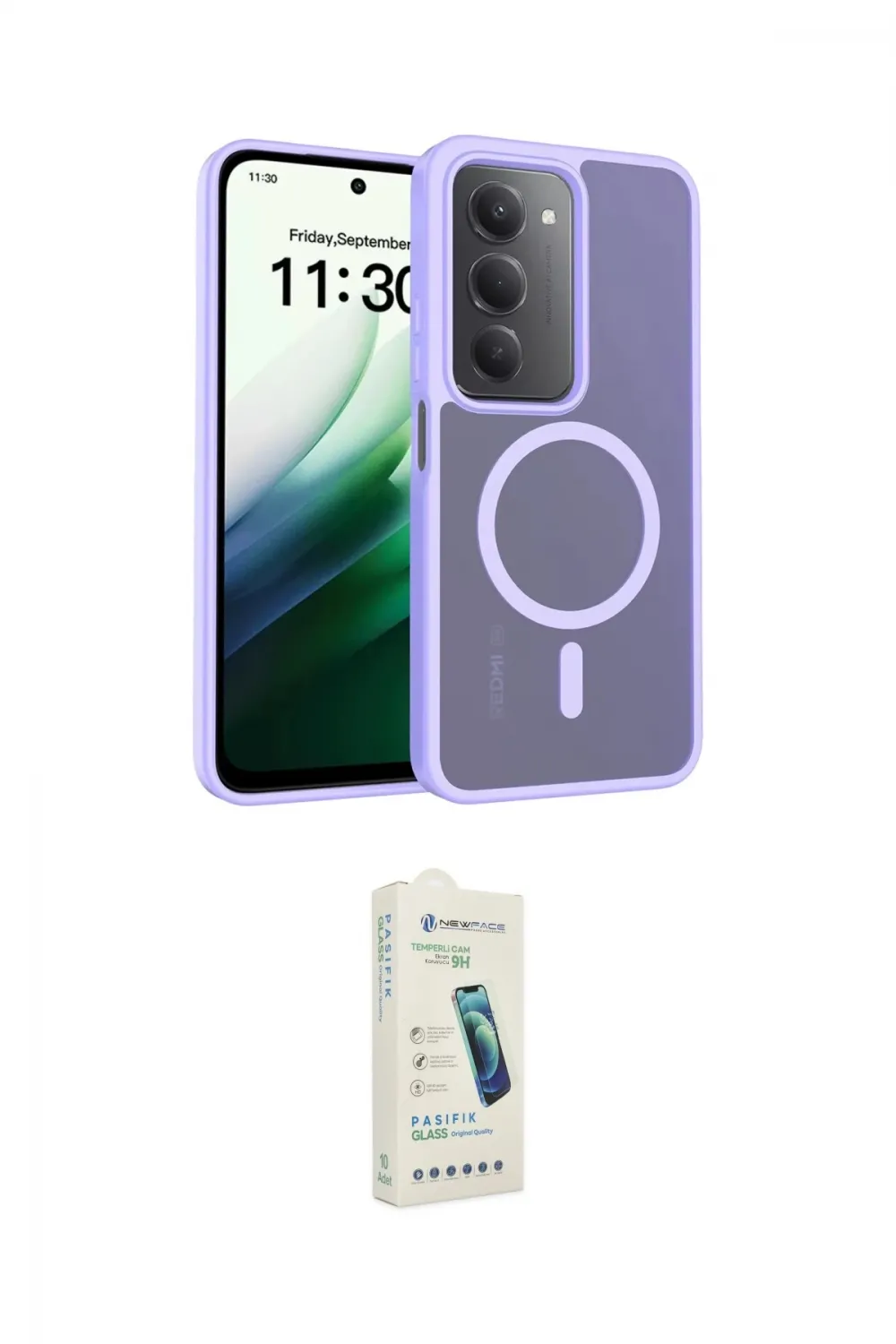 ieg™ Redmi 15 4G Kılıf Siluet Minimal Prime - Şeffaf Pasifik Cam Ekran Koruyucu