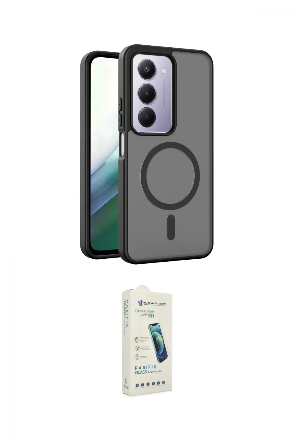 ieg™ Redmi 15 4G Kılıf Siluet Minimal Prime - Şeffaf Pasifik Cam Ekran Koruyucu