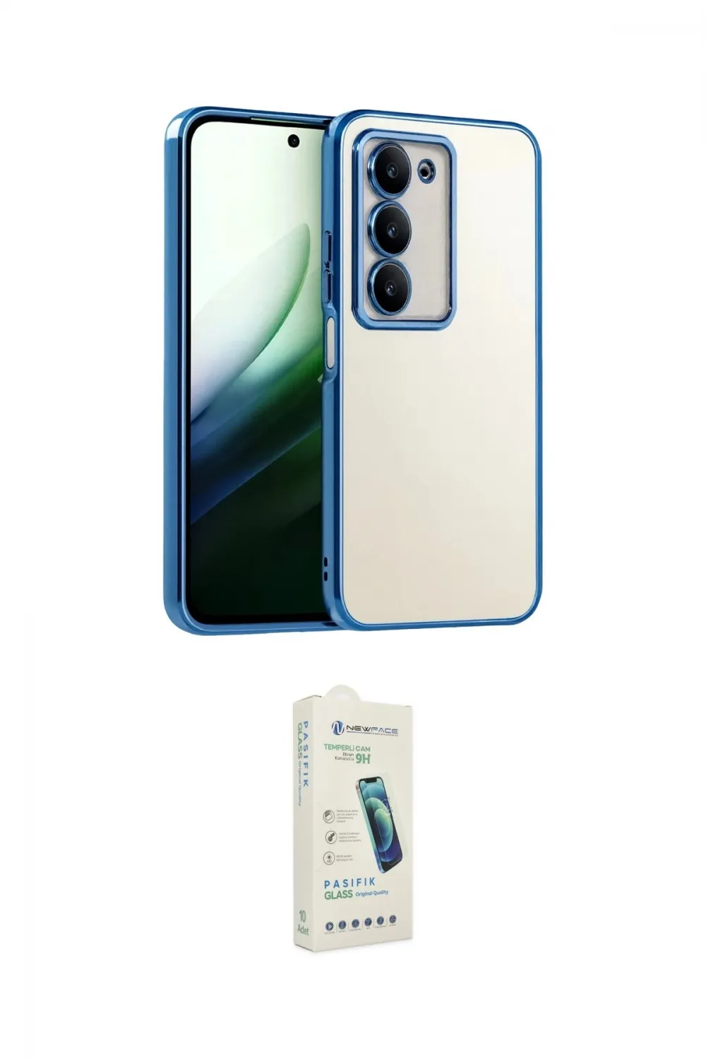 ieg™ Redmi 15 4G Kılıf Vadi Minimal - Şeffaf Pasifik Cam Ekran Koruyucu