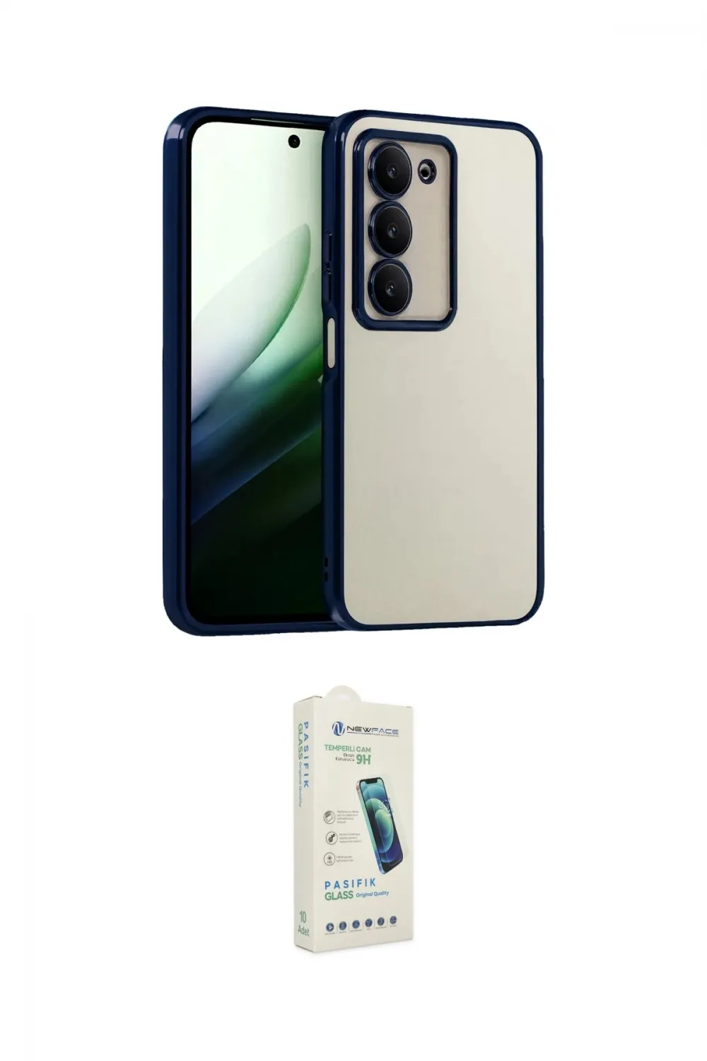 ieg™ Redmi 15 4G Kılıf Vadi Minimal - Şeffaf Pasifik Cam Ekran Koruyucu