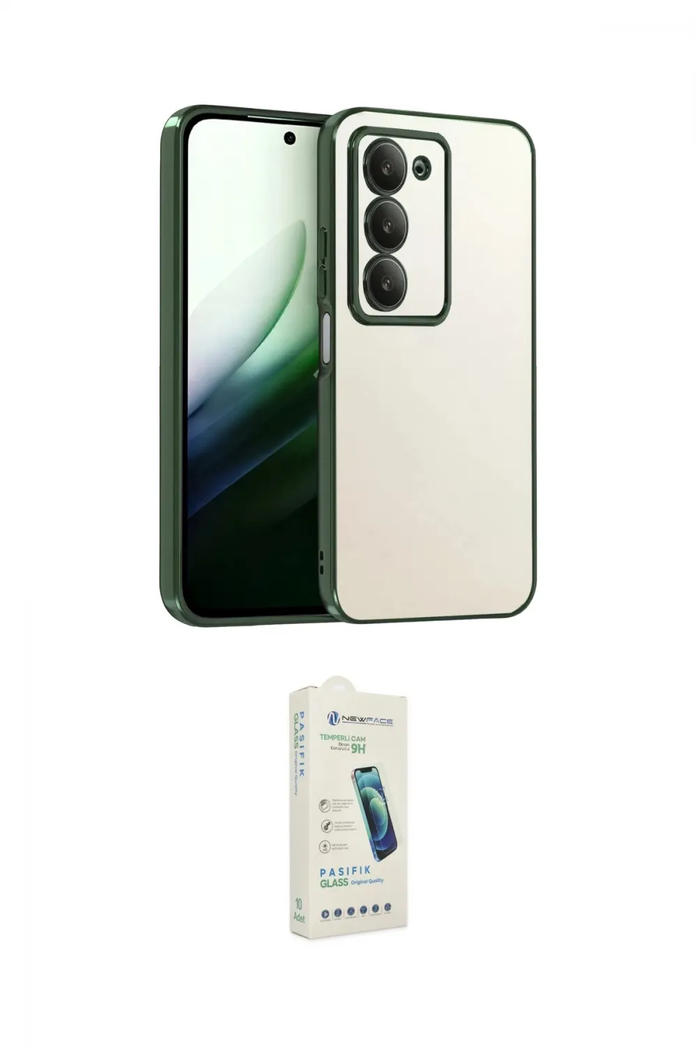 ieg™ Redmi 15 4G Kılıf Vadi Minimal - Şeffaf Pasifik Cam Ekran Koruyucu