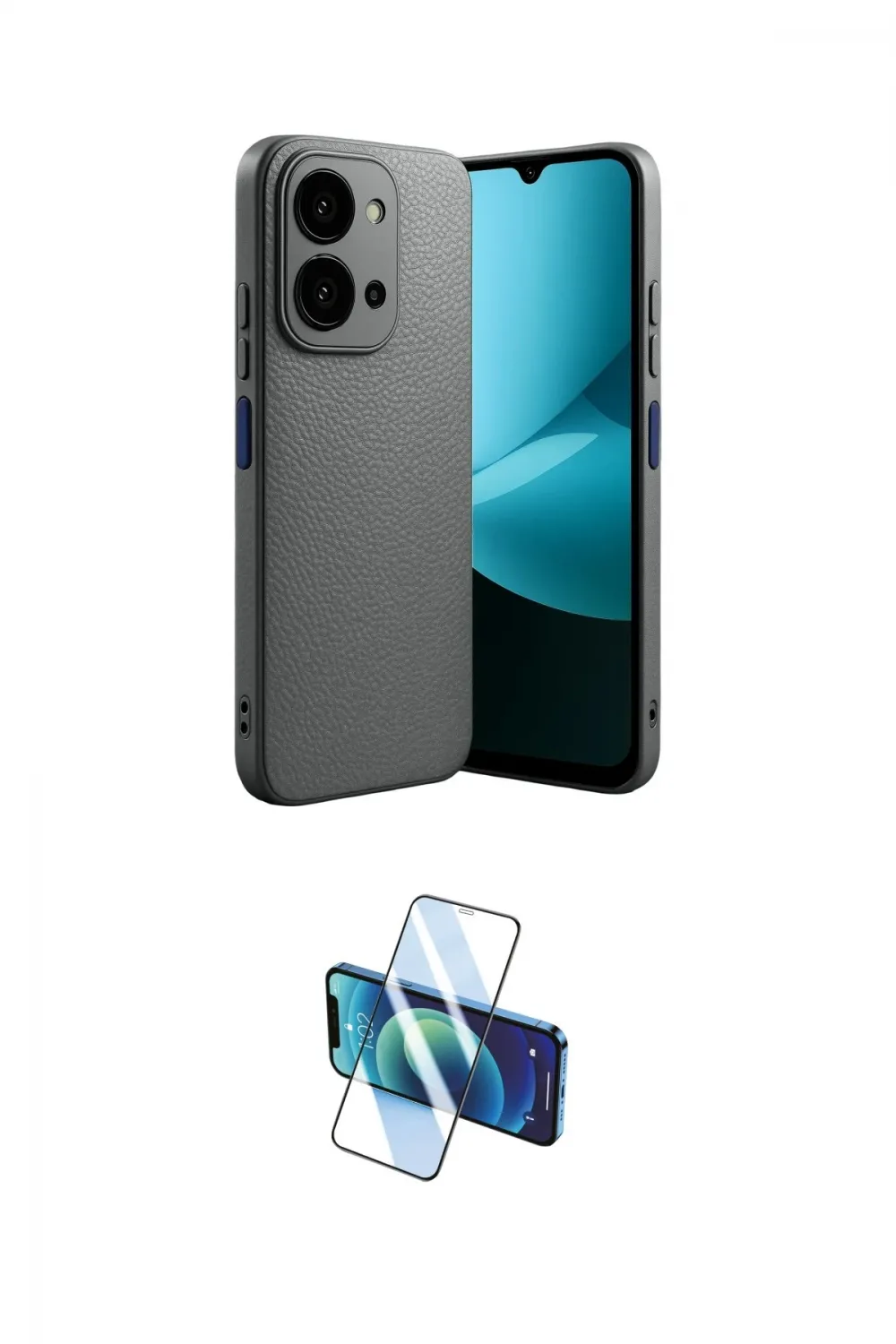 ieg™ Redmi 15C 4G Kılıf Nova Işık - Siyah 3D Antistatik Cam Ekran Koruyucu