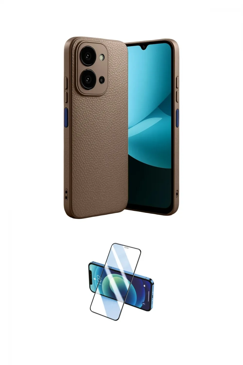 ieg™ Redmi 15C 4G Kılıf Nova Işık - Siyah 3D Antistatik Cam Ekran Koruyucu