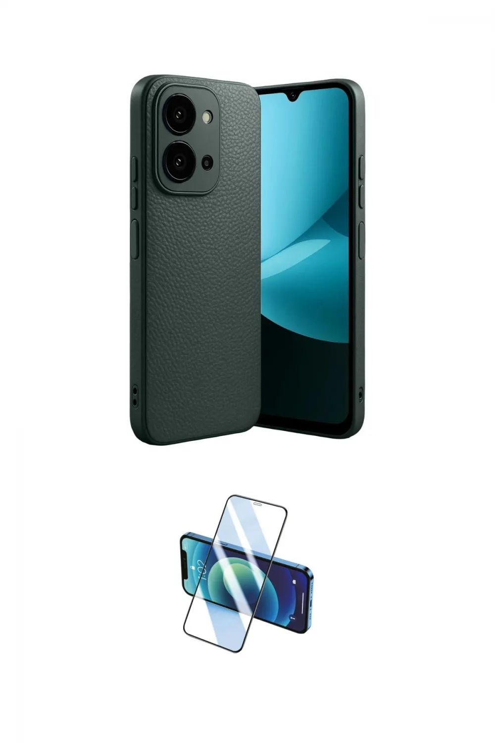 ieg™ Redmi 15C 4G Kılıf Nova Işık - Siyah 3D Antistatik Cam Ekran Koruyucu
