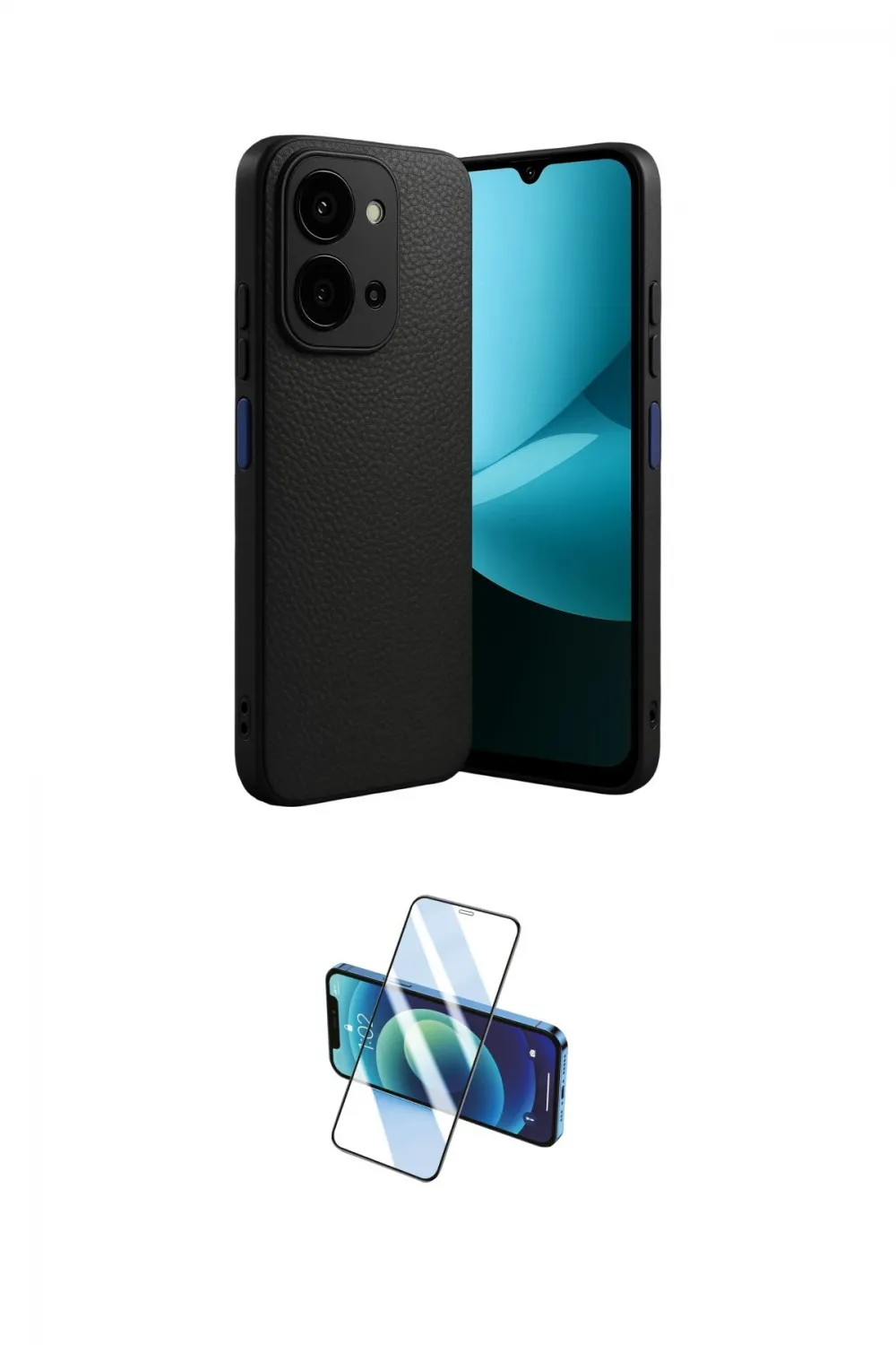 ieg™ Redmi 15C 4G Kılıf Nova Işık - Siyah 3D Antistatik Cam Ekran Koruyucu