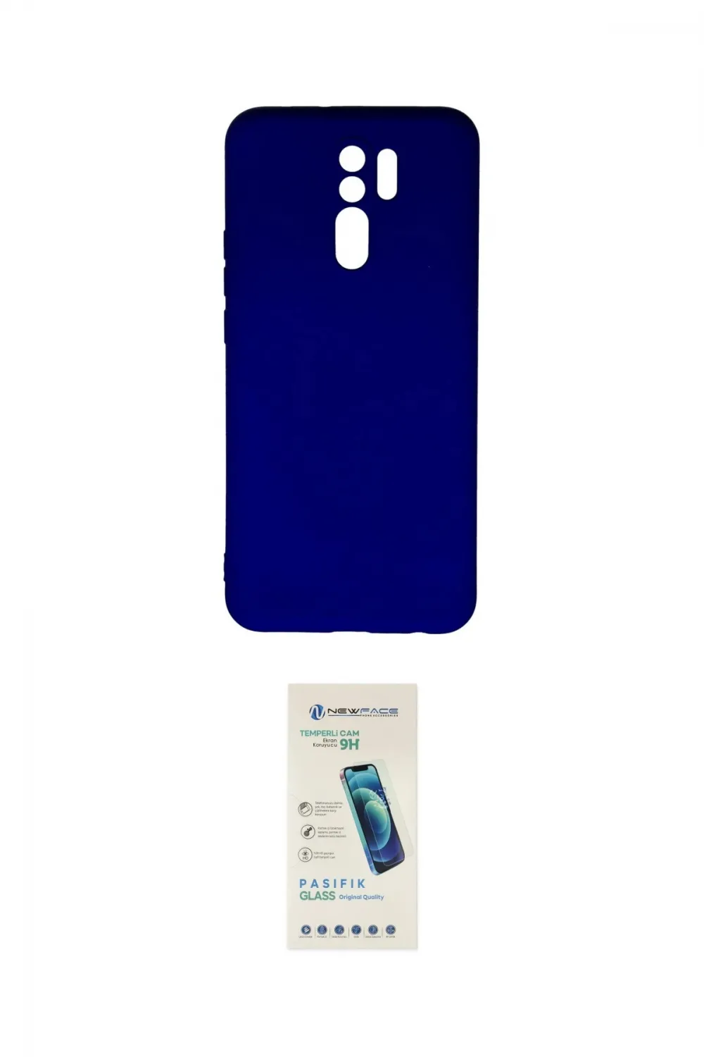 ieg™ Redmi 9 Kılıf Ahenk Serisi - Şeffaf Pasifik Cam Ekran Koruyucu