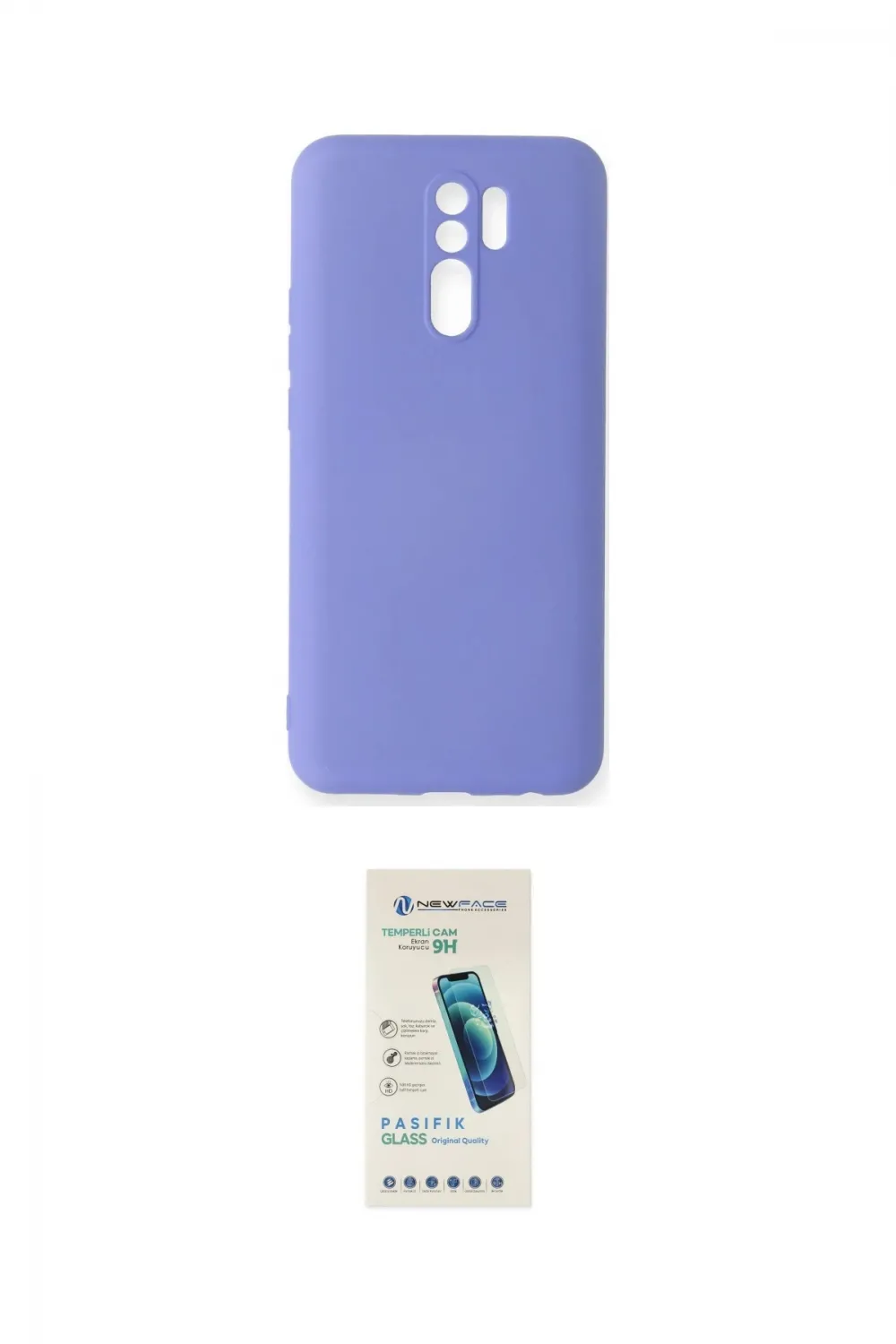 ieg™ Redmi 9 Kılıf Ahenk Serisi - Şeffaf Pasifik Cam Ekran Koruyucu