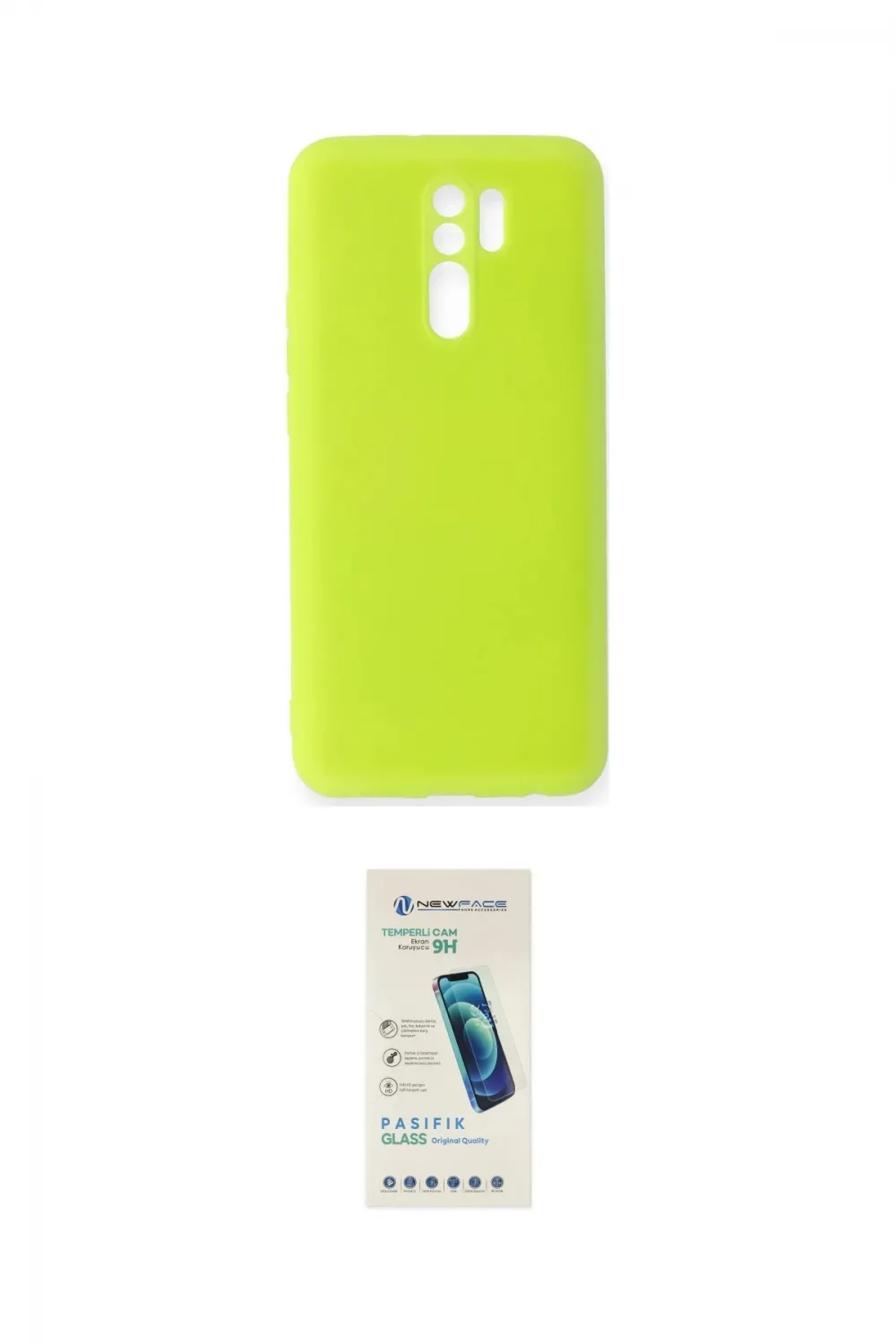 ieg™ Redmi 9 Kılıf Ahenk Serisi - Şeffaf Pasifik Cam Ekran Koruyucu