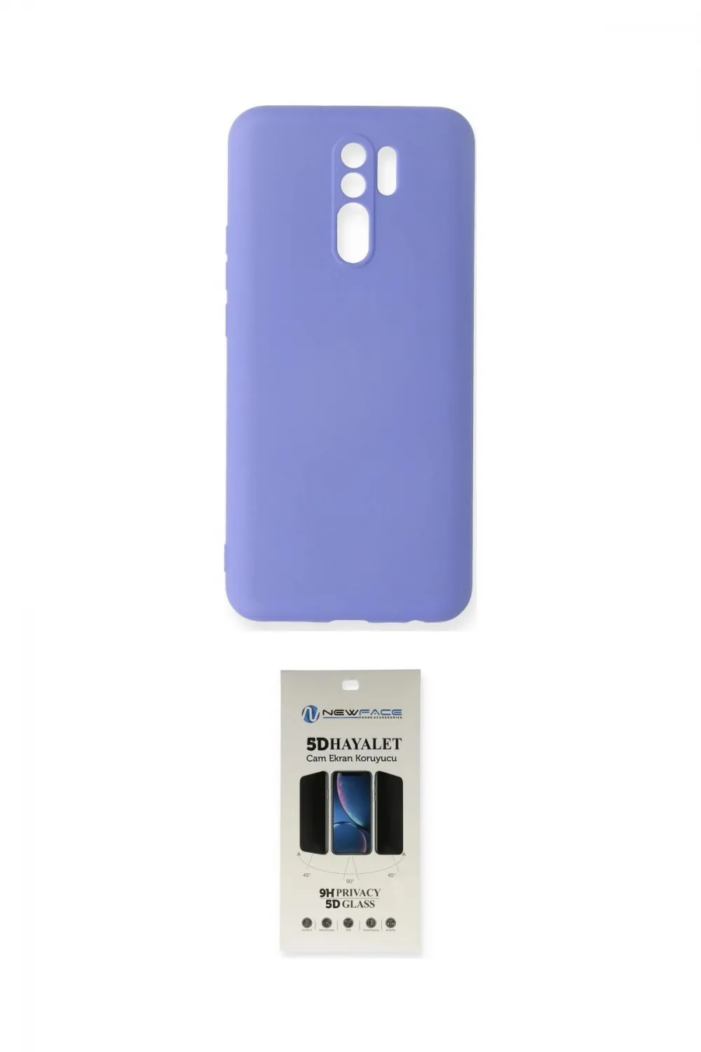 ieg™ Redmi 9 Kılıf Ahenk Serisi - Siyah 5D Hayalet Cam Ekran Koruyucu