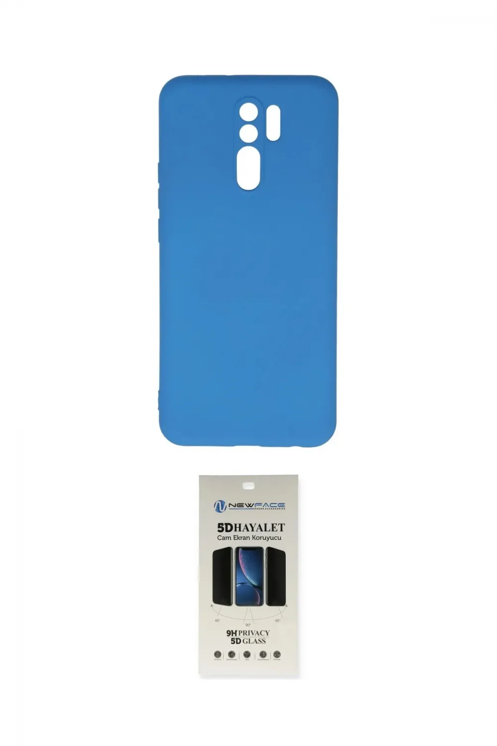 ieg™ Redmi 9 Kılıf Ahenk Serisi - Siyah 5D Hayalet Cam Ekran Koruyucu