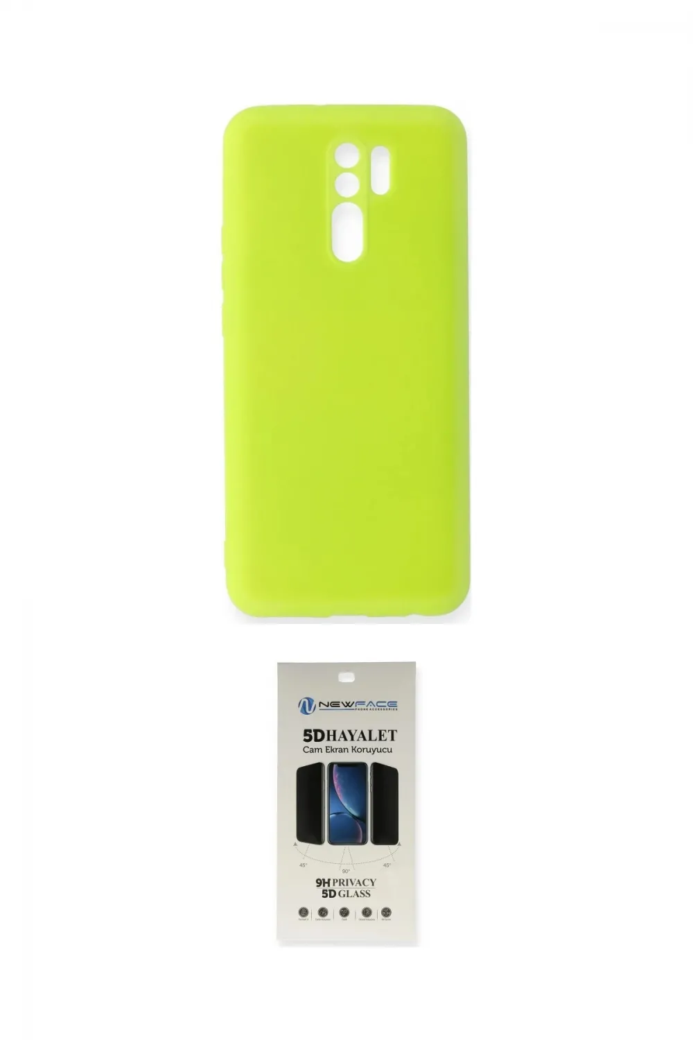 ieg™ Redmi 9 Kılıf Ahenk Serisi - Siyah 5D Hayalet Cam Ekran Koruyucu