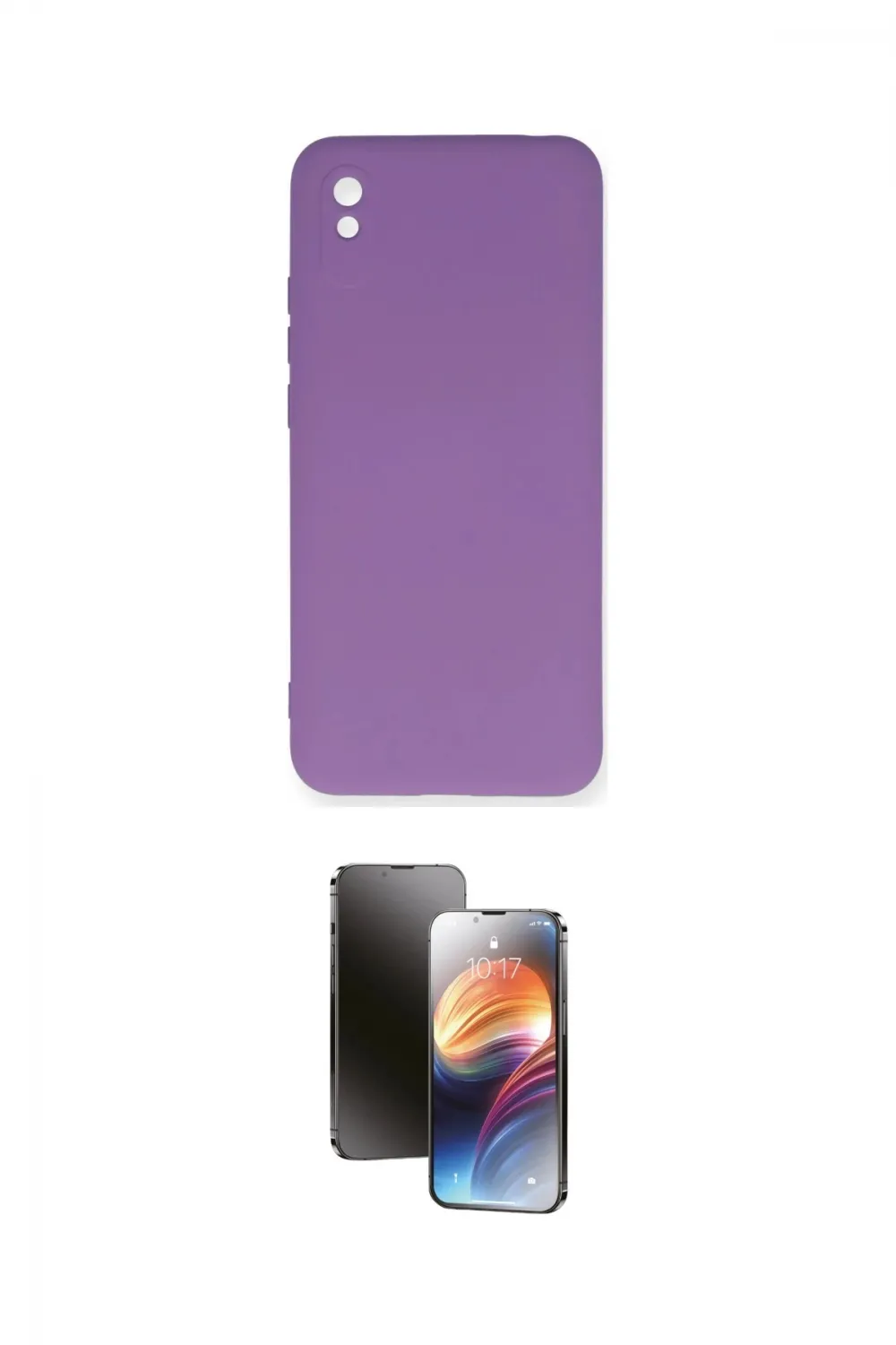 ieg™ Redmi 9A Kılıf Ahenk Serisi - Siyah 3D Antistatik Mat Seramik Nano Ekran Koruyucu