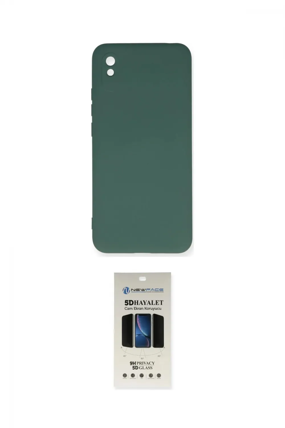 ieg™ Redmi 9A Kılıf Ahenk Serisi - Siyah 5D Hayalet Cam Ekran Koruyucu