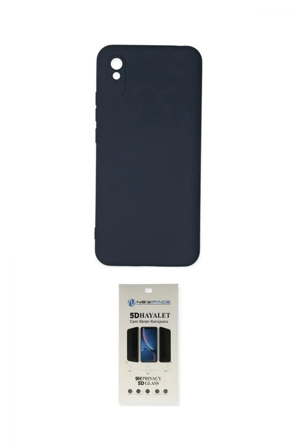 ieg™ Redmi 9A Kılıf Ahenk Serisi - Siyah 5D Hayalet Cam Ekran Koruyucu