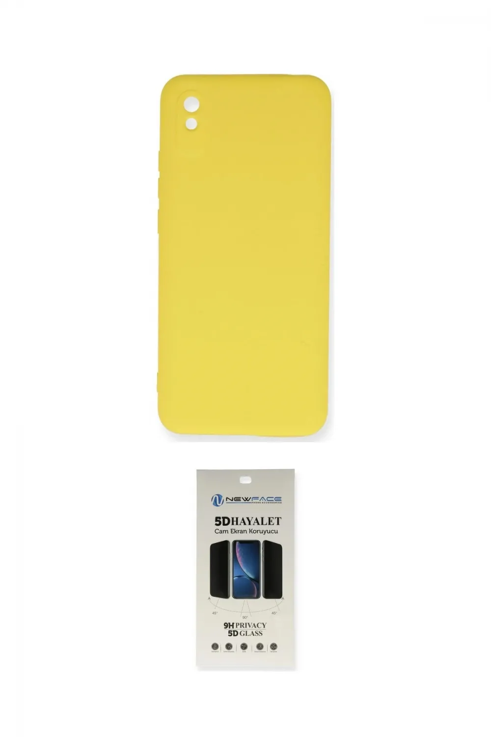 ieg™ Redmi 9A Kılıf Ahenk Serisi - Siyah 5D Hayalet Cam Ekran Koruyucu