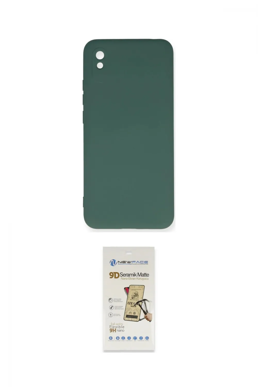 ieg™ Redmi 9A Kılıf Ahenk Serisi - Siyah Mat Seramik Nano Ekran Koruyucu