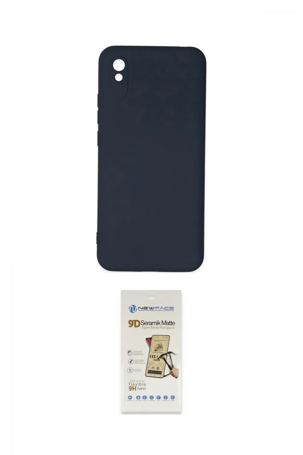 ieg™ Redmi 9A Kılıf Ahenk Serisi - Siyah Mat Seramik Nano Ekran Koruyucu
