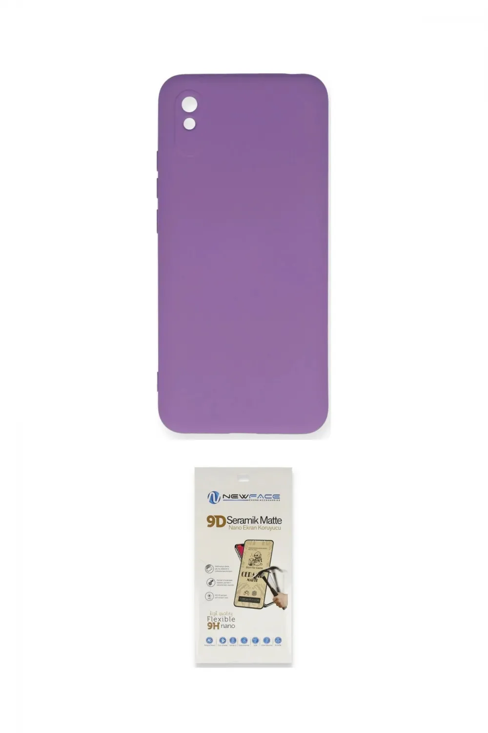 ieg™ Redmi 9A Kılıf Ahenk Serisi - Siyah Mat Seramik Nano Ekran Koruyucu