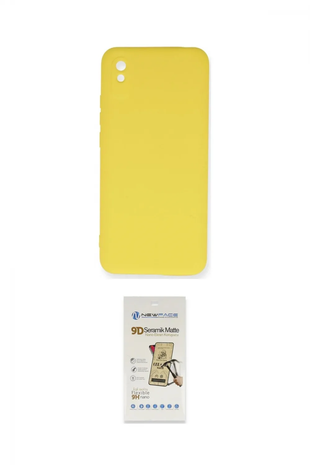 ieg™ Redmi 9A Kılıf Ahenk Serisi - Siyah Mat Seramik Nano Ekran Koruyucu
