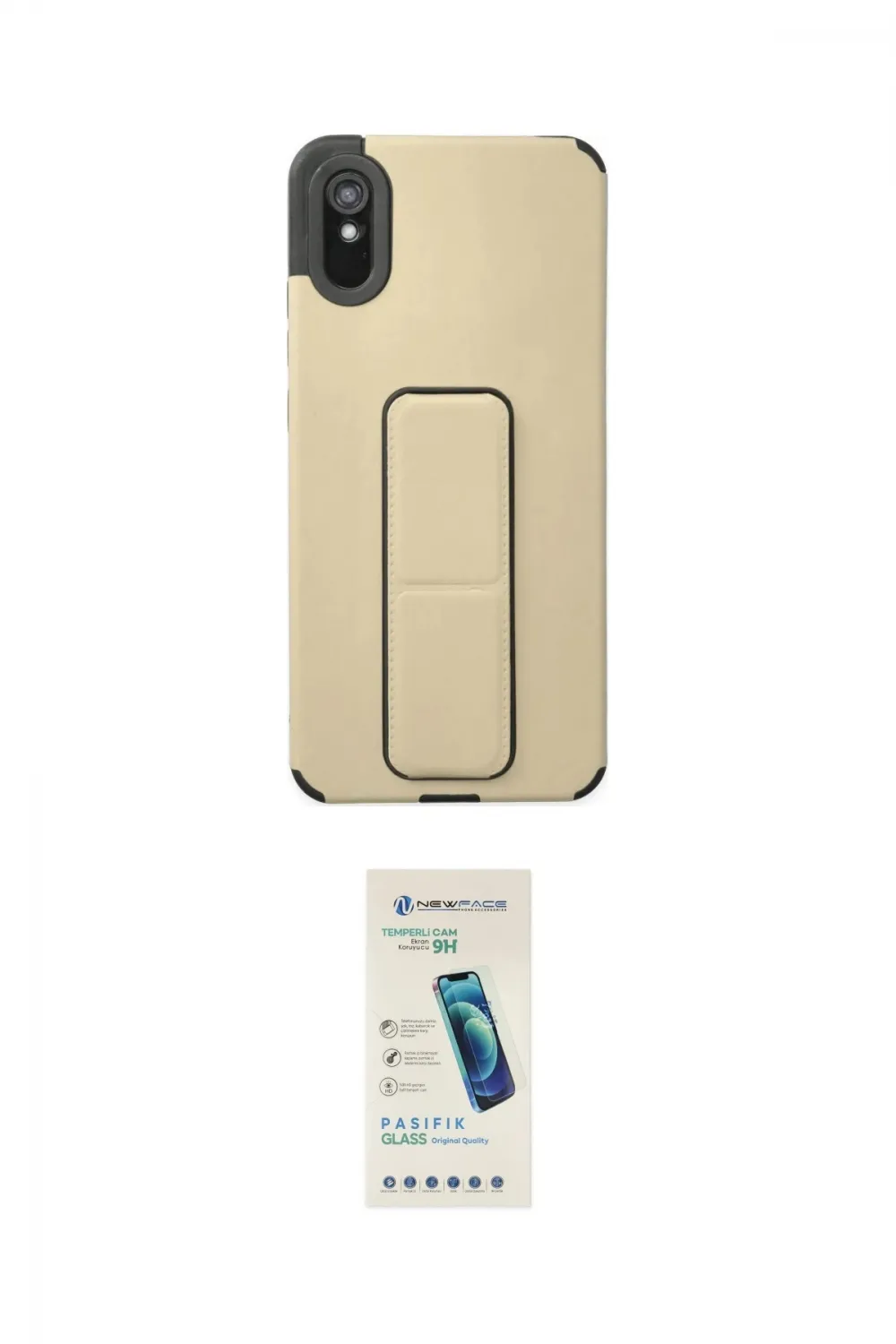 ieg™ Redmi 9A Kılıf Çekirdek Yansıma - Şeffaf Pasifik Cam Ekran Koruyucu