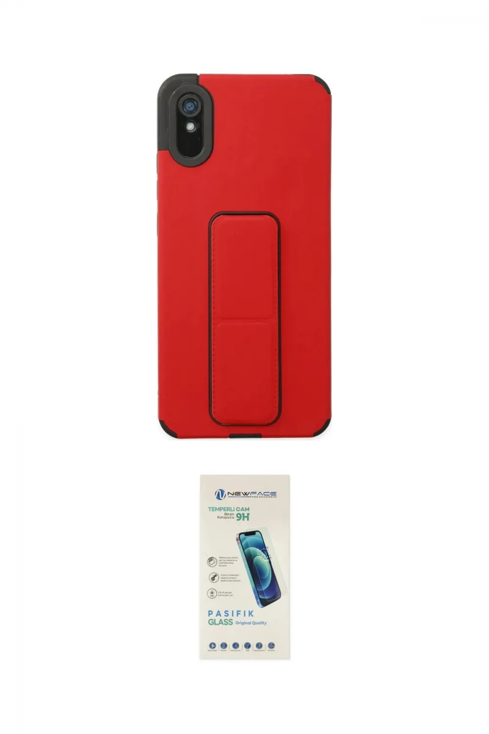ieg™ Redmi 9A Kılıf Çekirdek Yansıma - Şeffaf Pasifik Cam Ekran Koruyucu