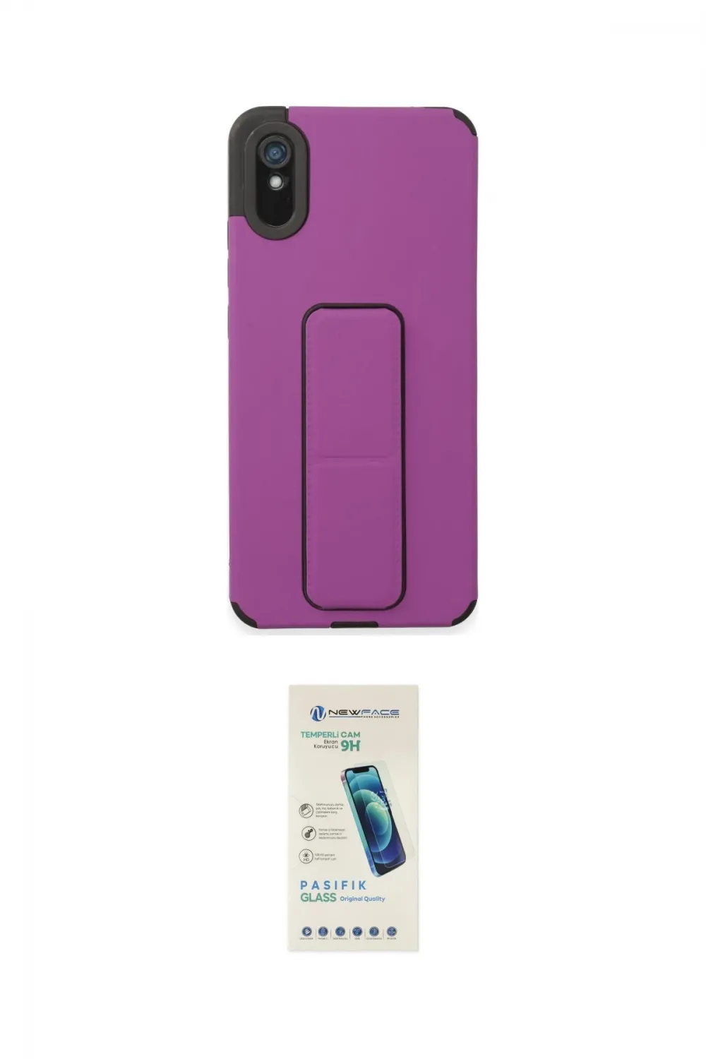 ieg™ Redmi 9A Kılıf Çekirdek Yansıma - Şeffaf Pasifik Cam Ekran Koruyucu