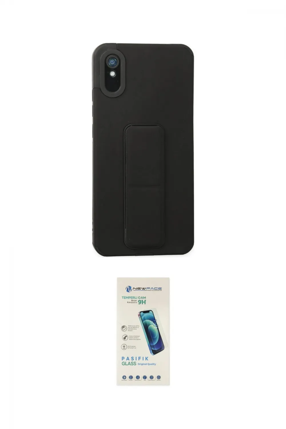 ieg™ Redmi 9A Kılıf Çekirdek Yansıma - Şeffaf Pasifik Cam Ekran Koruyucu